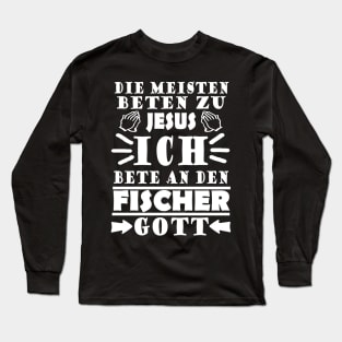 Fischer Fischen Kapitän Hafen Angeln Spruch Long Sleeve T-Shirt